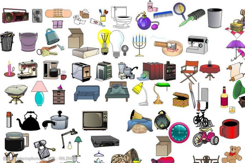 矢量日常用品图片素材 提升设计效率与创意的必备资源